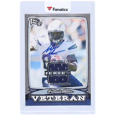 Antonio Gates San Diego Chargers Autographed 2008 Topps Rookie Progression Platinum Veteran Material Relic #PV-AG #11/20 Card