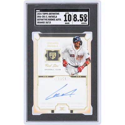 Ceddanne Rafaela Boston Red Sox Autographed 2024 Topps Definitive Collection Orange Definitive Rookie #DRA-CR1 #10/15 SGC Authenticated 8.5/10 Rookie Card