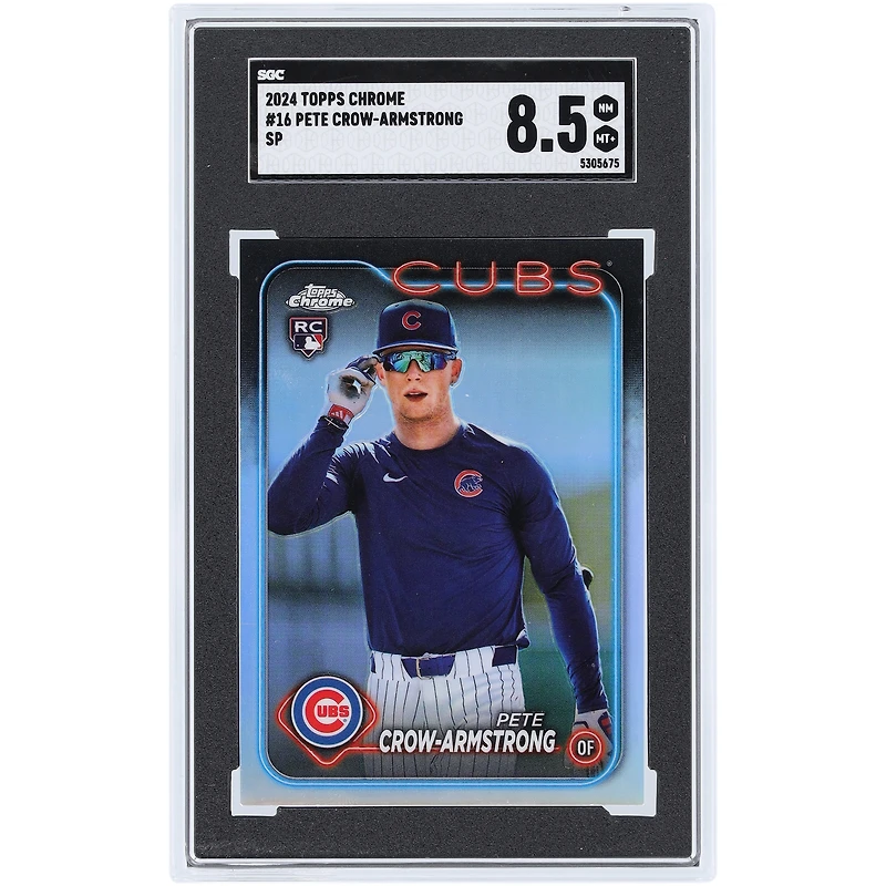 Pete Crow-Armstrong Chicago Cubs 2024 Topps Chrome SP #16 SGC Authenticated 8.5 Rookie Card