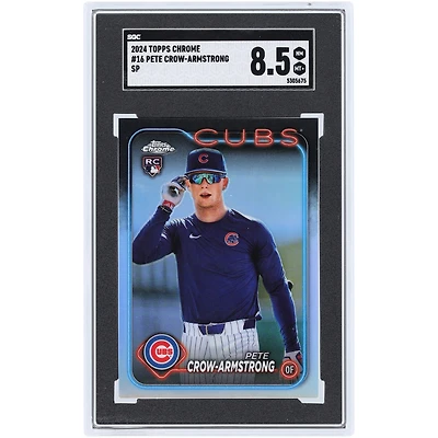 Pete Crow-Armstrong Chicago Cubs 2024 Topps Chrome SP #16 SGC Authenticated 8.5 Rookie Card