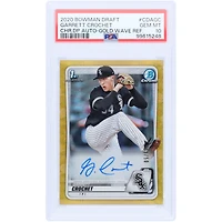 Garrett Crochet Chicago White Sox Autographed 2020 Bowman Chrome 1st Bowman Gold Wave #CDA-GC #23/50 PSA Authenticated 10 Card