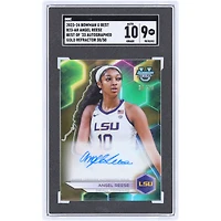 Angel Reese LSU Tigers Autographed 2023-24 Bowman U Best of '23 Gold Refractor #B23-AR #30/50 SGC Authenticated 9/10 Card