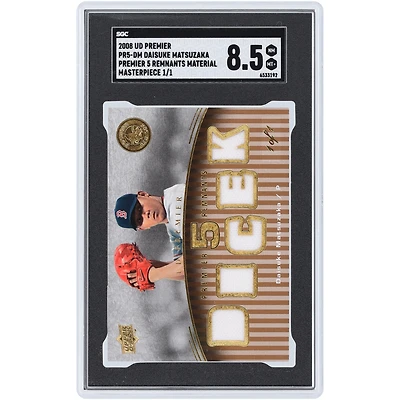 Daisuke Matsuzaka Boston Red Sox 2008 Upper Deck Premier Premier 5 Remnants Materials Masterpiece Relics #PR5-DM #1/1 SGC Authenticated 8.5 Card