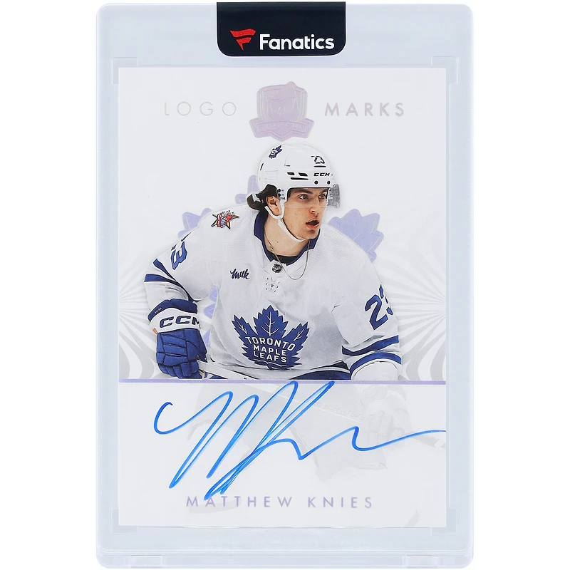 Matthew Knies Toronto Maple Leafs Autographed 2023-24 Upper Deck The Cup Logo Marks #LM-MK Card