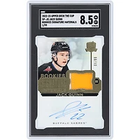 Jack Quinn Buffalo Sabres Autographed 2022-23 Upper Deck The Cup Rookie Signature Materials Dual-Color Relic #SP-JQ #1/99 SGC Authenticated 8.5 Rookie Card