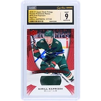 Kirill Kaprizov Minnesota Wild Autographed 2020-21 Upper Deck Trilogy Rookie Premieres Relics Red Foil #KK #/499 CGC Fanatics Witnessed Authenticated 9/10 Rookie Card