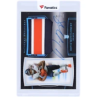 David Montgomery Chicago Bears Autographed 2019 Panini National Treasures Midnight Rookie Patch Tri-Color Relic #183 #12/20 Rookie Card