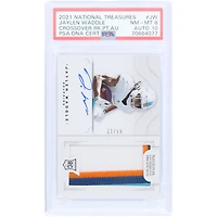 Jaylen Waddle Miami Dolphins Autographed 2021 Panini National Treasures Quad-Color RPA #CRS-JW #21/99 PSA Authenticated 8/10 Rookie Card
