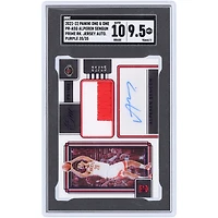 Alperen Şengün Houston Rockets Autographed 2021-22 Panini One & One Purple Prime Rookie Jersey Dual-Color Relic #PR-ASG #35/35 SGC Authenticated 9.5/10 Rookie Card
