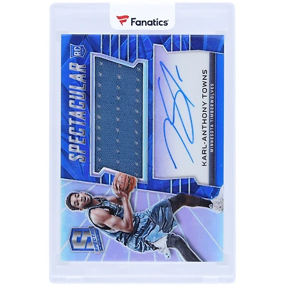 Karl-Anthony Towns Minnesota Timberwolves Autographed 2015-16 Panini Spectra Spectacular Swatch Signature Relic #SS-KAT #1/35 Rookie Card