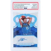 Jalen Brunson Dallas Mavericks Autographed 2018-19 Panini Crown Royale Platinum #CR-JBS #1/1 PSA Authenticated 9/10 Rookie Card