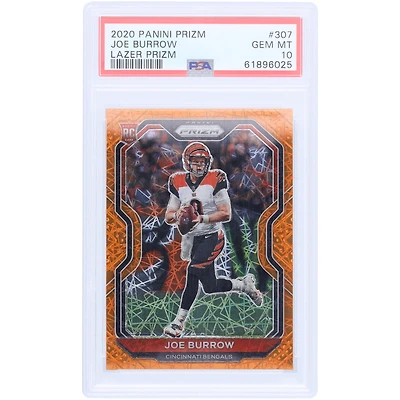Joe Burrow Cincinnati Bengals 2020 Panini Prizm Lazer Prizm #307 PSA Authenticated 10 Rookie Card