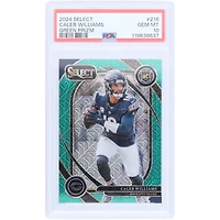 Caleb Williams Chicago Bears 2024 Panini Select Green Prizm #216 #3/5 PSA Authenticated 10 Rookie Card