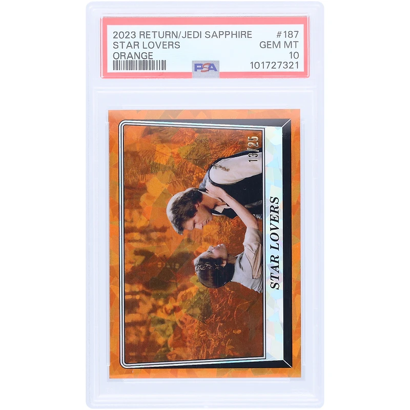 Star Lovers Star Wars 2023 Topps Return of the Jedi Sapphire Orange #187 #13/25 PSA Authenticated 10 Card