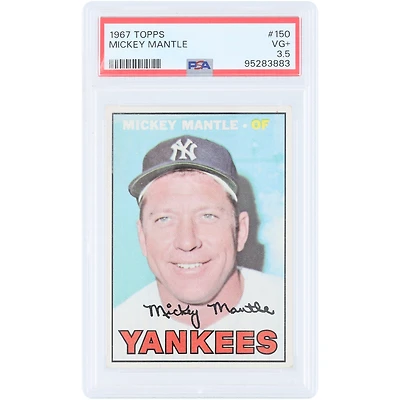 Mickey Mantle New York Yankees 1967 Topps #150 PSA Authenticated 3.5 Card