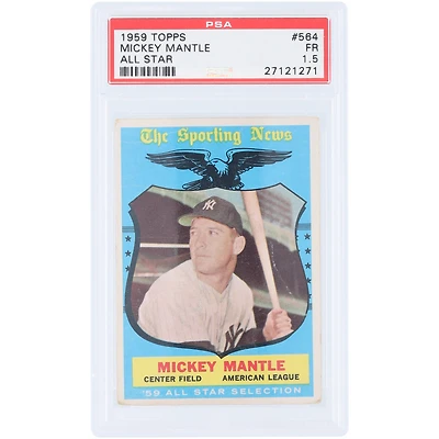 Mickey Mantle New York Yankees 1959 Topps All Star #564 PSA Authenticated 1.5 Card