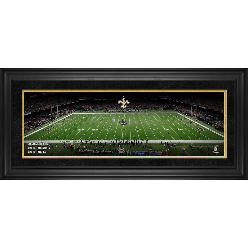 New Orleans Saints Framed 10" x 30" Caesars Superdome Panoramic Photograph