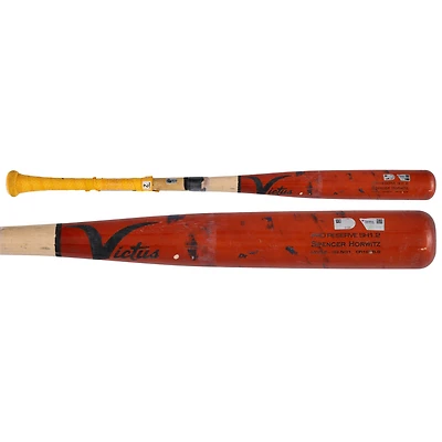 Spencer Horwitz Pittsburgh Pirates Game-Used Red/Tan Victus Broken Bat vs. Seattle Mariners on July 6, 2025