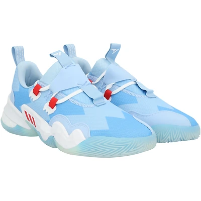 Kansas Jayhawks Team-Issued Light Blue Trae 1 adidas Shoes from the Athletics Program - Size 12.5