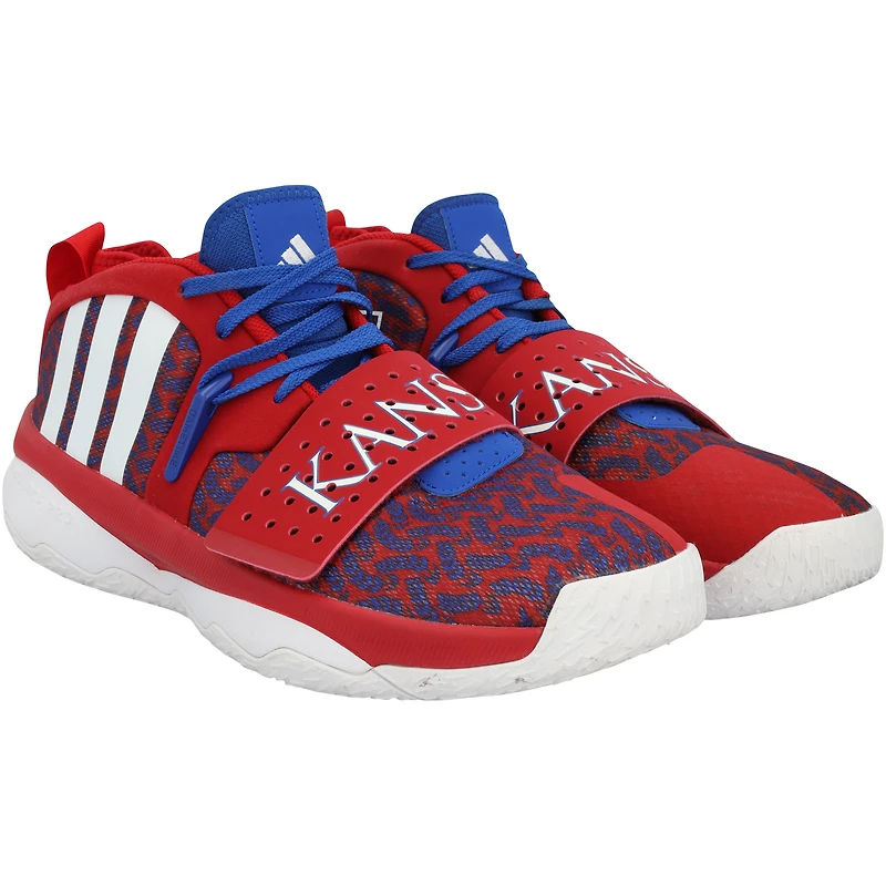 Kansas Jayhawks Team-Issued Red adidas Shoes from the Athletics Program - Size 12.5