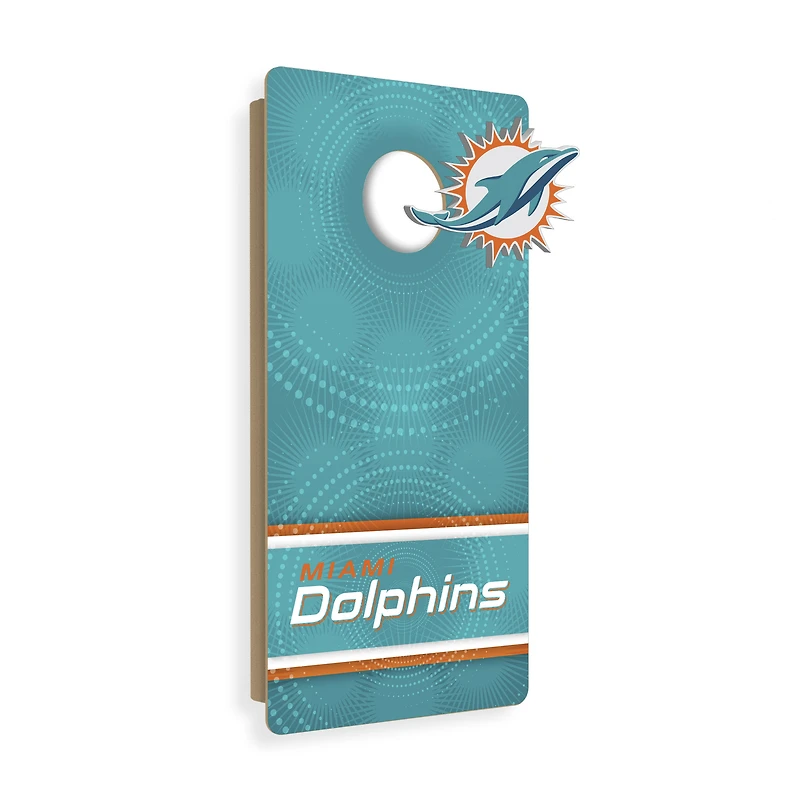 Miami Dolphins Wall Hanging Cornhole Board