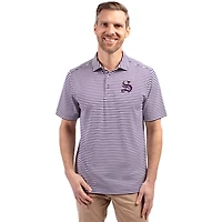 Men's Cutter & Buck  Purple/White Sewanee Tigers Virtue Eco Pique Stripe Recycled DryTec Polo