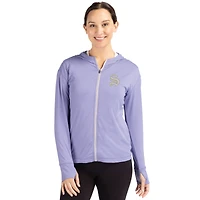 Women's Cutter & Buck  Purple Sewanee Tigers Daybreak Eco Recycled Full-Zip Hoodie
