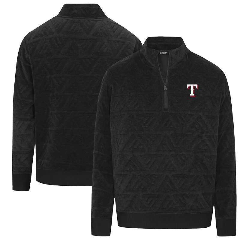 Women's Levelwear Black Texas Rangers Camden Insignia 2.0 Quarter-Zip Jacket
