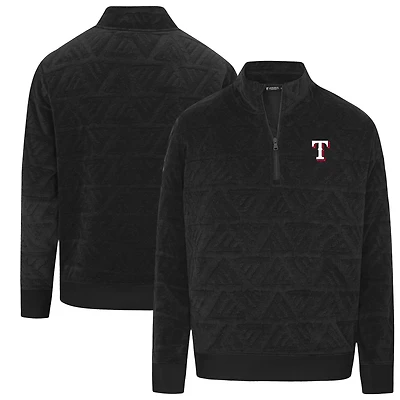 Women's Levelwear Black Texas Rangers Camden Insignia 2.0 Quarter-Zip Jacket