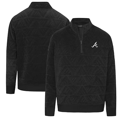 Women's Levelwear Black Atlanta Braves Camden Insignia 2.0 Quarter-Zip Jacket