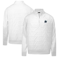 Women's Levelwear White Miami Marlins Camden Insignia 2.0 Quarter-Zip Jacket