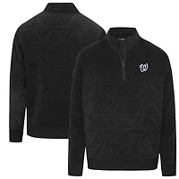 Women's Levelwear Black Washington Nationals Camden Insignia 2.0 Quarter-Zip Jacket