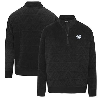 Women's Levelwear Black Washington Nationals Camden Insignia 2.0 Quarter-Zip Jacket