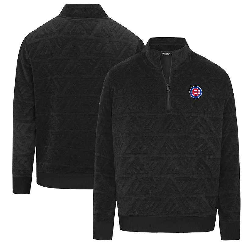 Women's Levelwear Black Chicago Cubs Camden Insignia 2.0 Quarter-Zip Jacket