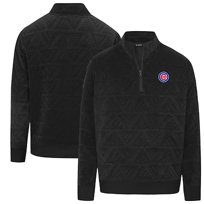 Women's Levelwear Black Chicago Cubs Camden Insignia 2.0 Quarter-Zip Jacket
