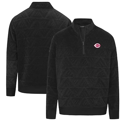 Women's Levelwear Black Cincinnati Reds Camden Insignia 2.0 Quarter-Zip Jacket