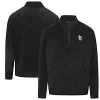 Women's Levelwear Black St. Louis Cardinals Camden Insignia 2.0 Quarter-Zip Jacket