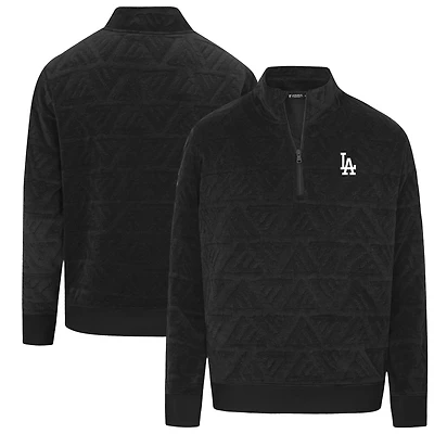 Women's Levelwear Black Los Angeles Dodgers Camden Insignia 2.0 Quarter-Zip Jacket