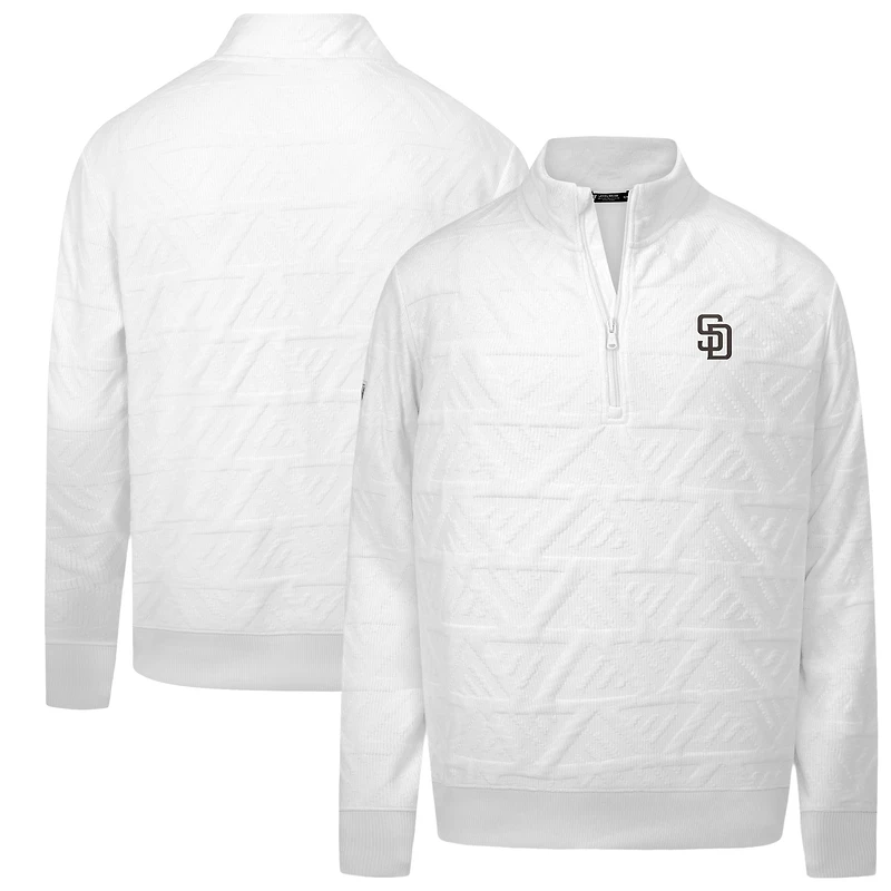Women's Levelwear White San Diego Padres Camden Insignia 2.0 Quarter-Zip Jacket