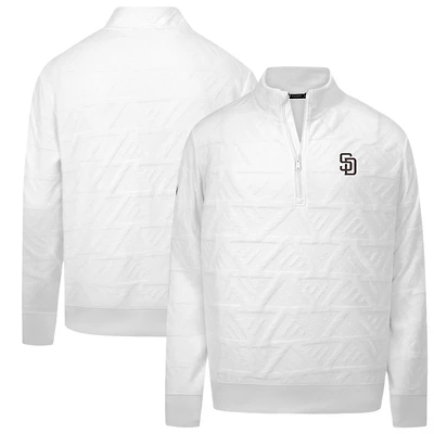 Women's Levelwear White San Diego Padres Camden Insignia 2.0 Quarter-Zip Jacket