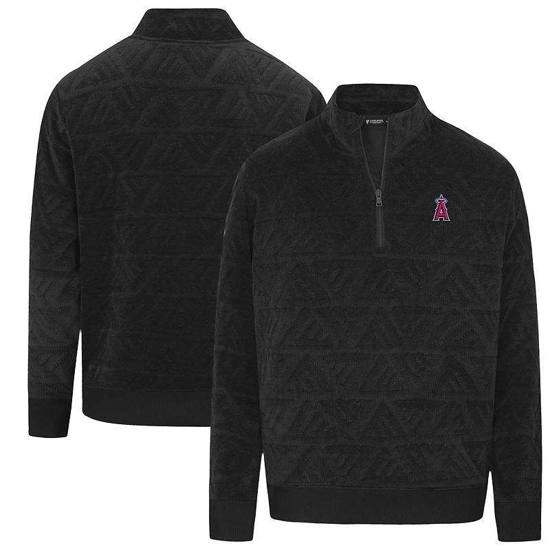 Women's Levelwear Black Los Angeles Angels Camden Insignia 2.0 Quarter-Zip Jacket