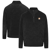 Women's Levelwear Black Houston Astros Camden Insignia 2.0 Quarter-Zip Jacket