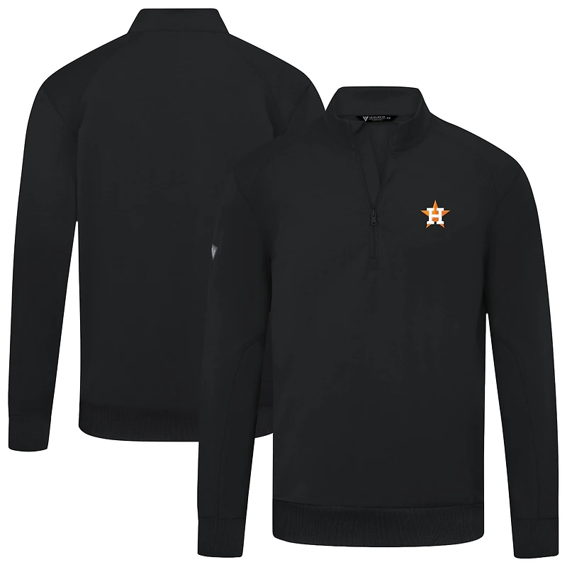 Men's Levelwear Houston Astros Upright Insignia Tri-Blend Quarter-Zip Pullover