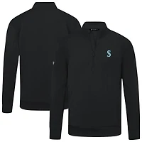Men's Levelwear Seattle Mariners Upright Insignia Tri-Blend Quarter-Zip Pullover