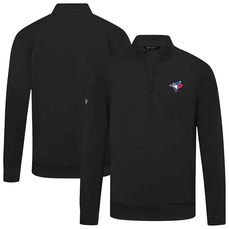 Men's Levelwear Toronto Blue Jays Upright Insignia Tri-Blend Quarter-Zip Pullover