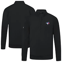 Men's Levelwear Toronto Blue Jays Upright Insignia Tri-Blend Quarter-Zip Pullover