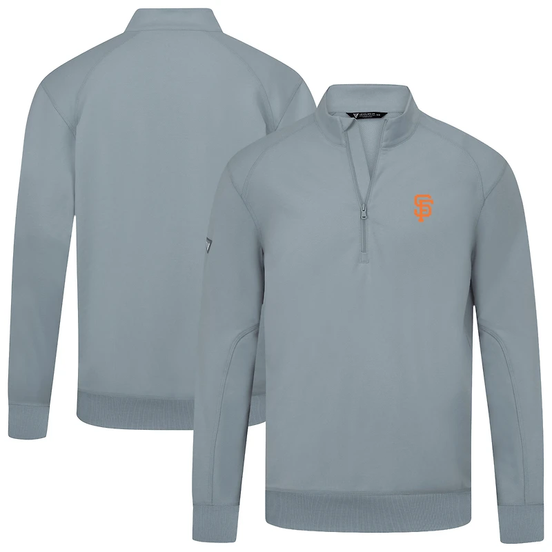 Men's Levelwear San Francisco Giants Upright Insignia Tri-Blend Quarter-Zip Pullover