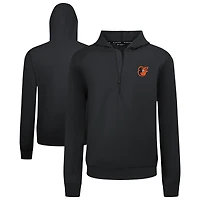 Men's Levelwear  Black Baltimore Orioles Technic Insignia Quarter-Zip Hoodie