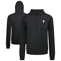 Men's Levelwear  Black Philadelphia Phillies Technic Insignia Quarter-Zip Hoodie