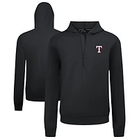 Men's Levelwear  Black Texas Rangers Technic Insignia Quarter-Zip Hoodie